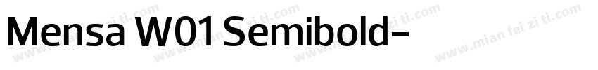 Mensa W01 Semibold字体转换